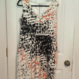Tabard animal print dress with lining.